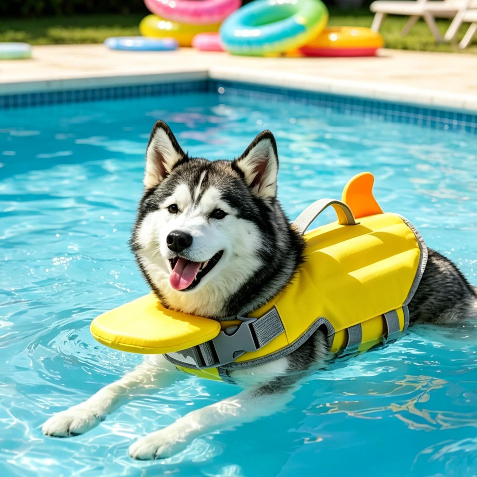 Life Jacket - Dog Life Vest High Buoyancy with