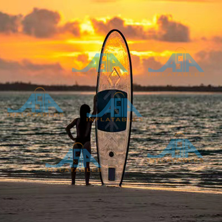 Crystal Clear Bottom Sup Stand - Surfboard Leash 评论和价格