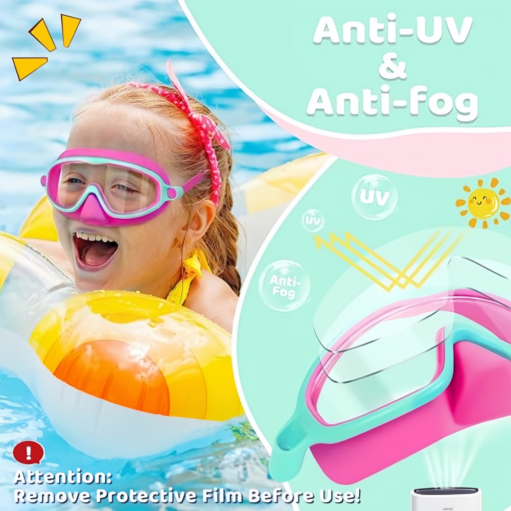 Kids Swim Goggles with Nose Co - Diving Mask 评论和价格