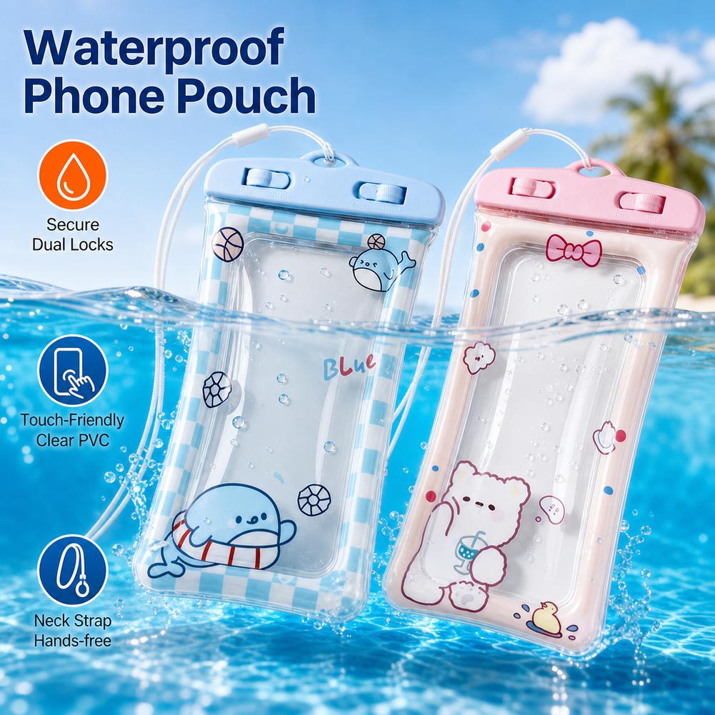 Cute Bear Waterproof Phone Cas - Dry Bag Waterproof 评论和价格