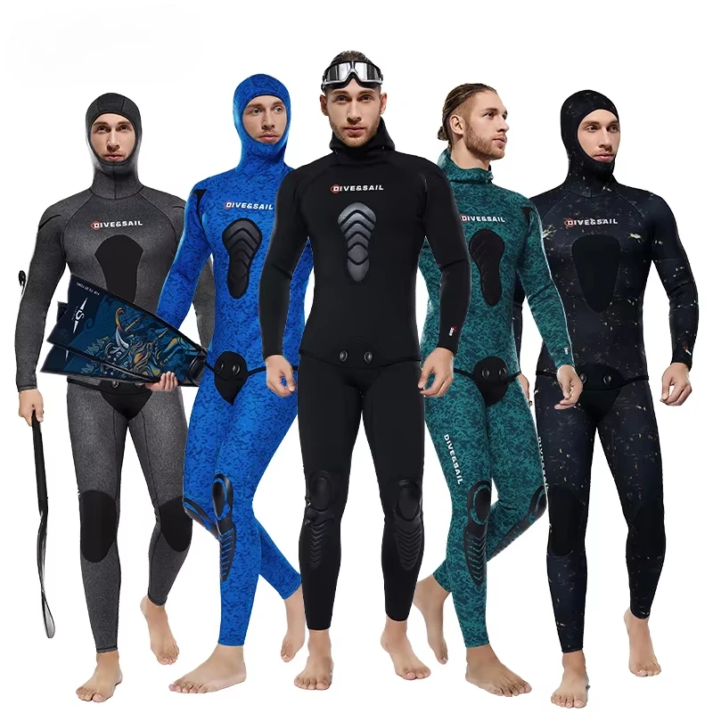 5mm Neoprene Two-Piece Open Ce - Wetsuit Men 评论和价格