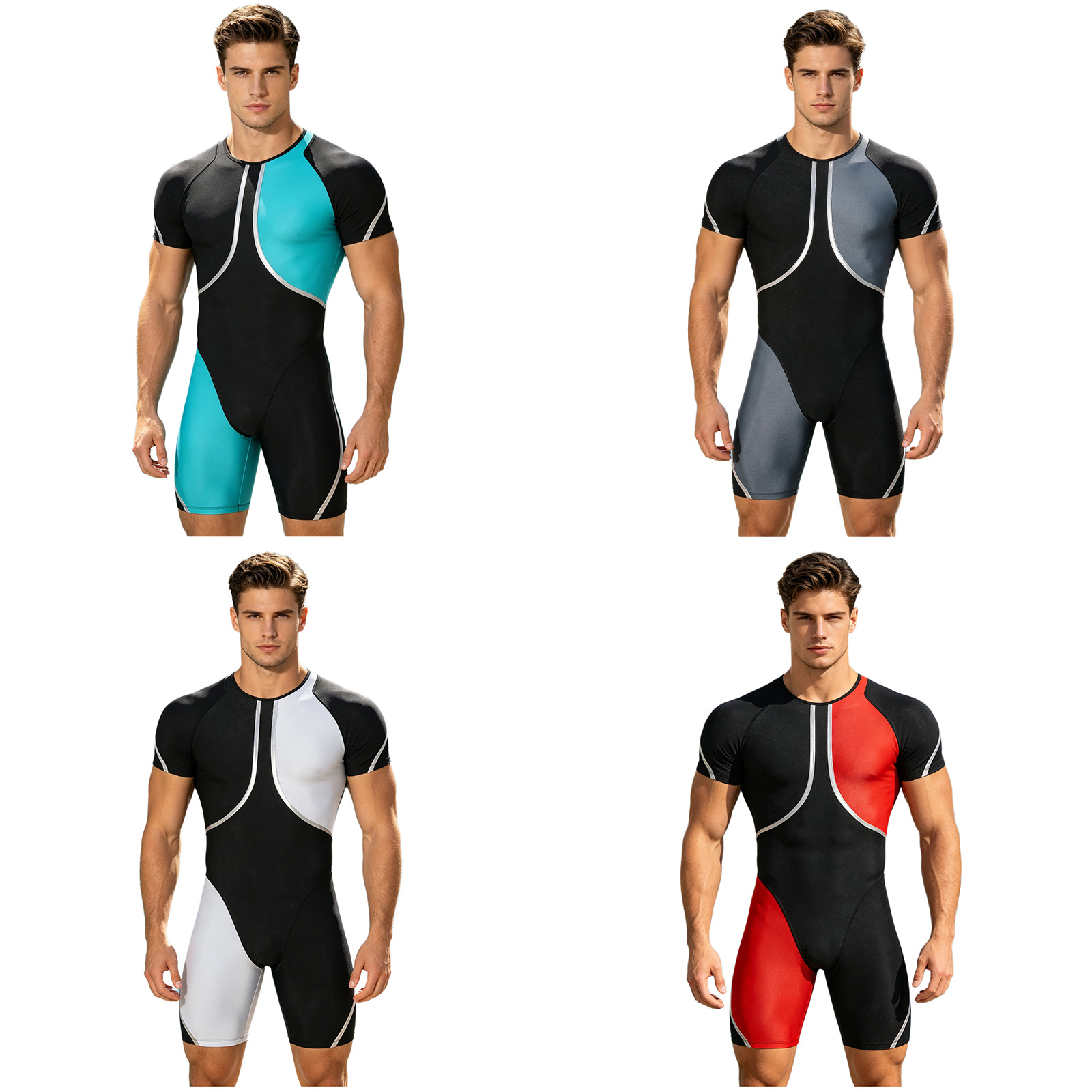 Men One-piece Swimsuit Rash Gu - Wetsuit Men 评论和价格